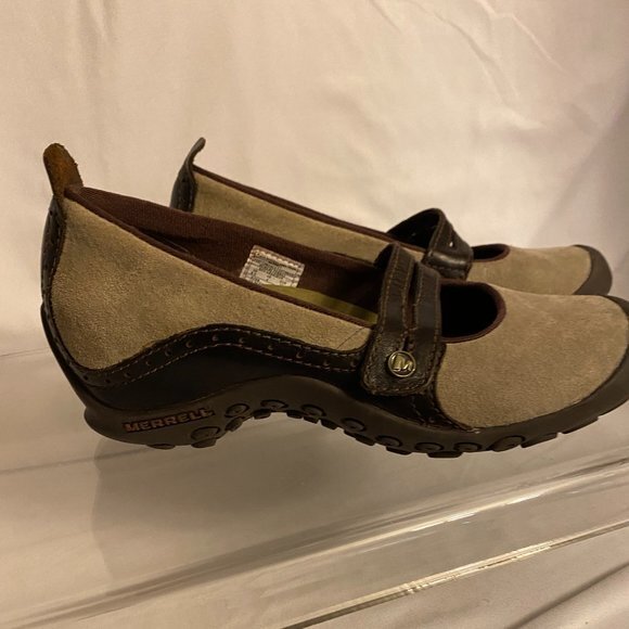 Merrell Plaza Bandeaux Dark Taupe Shoes 6.5 Very Nice!! - Picture 2 of 9